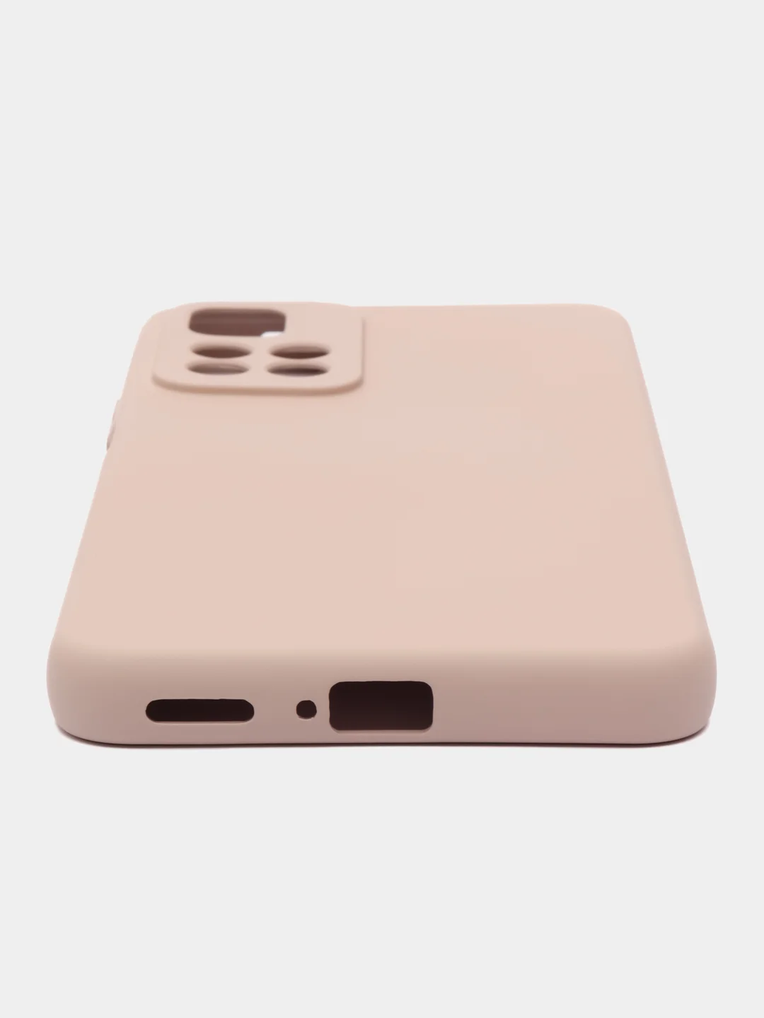 Бежевый чехол силиконовый Xiaomi Note 11 pro plus  5G матовый с защитой камеры