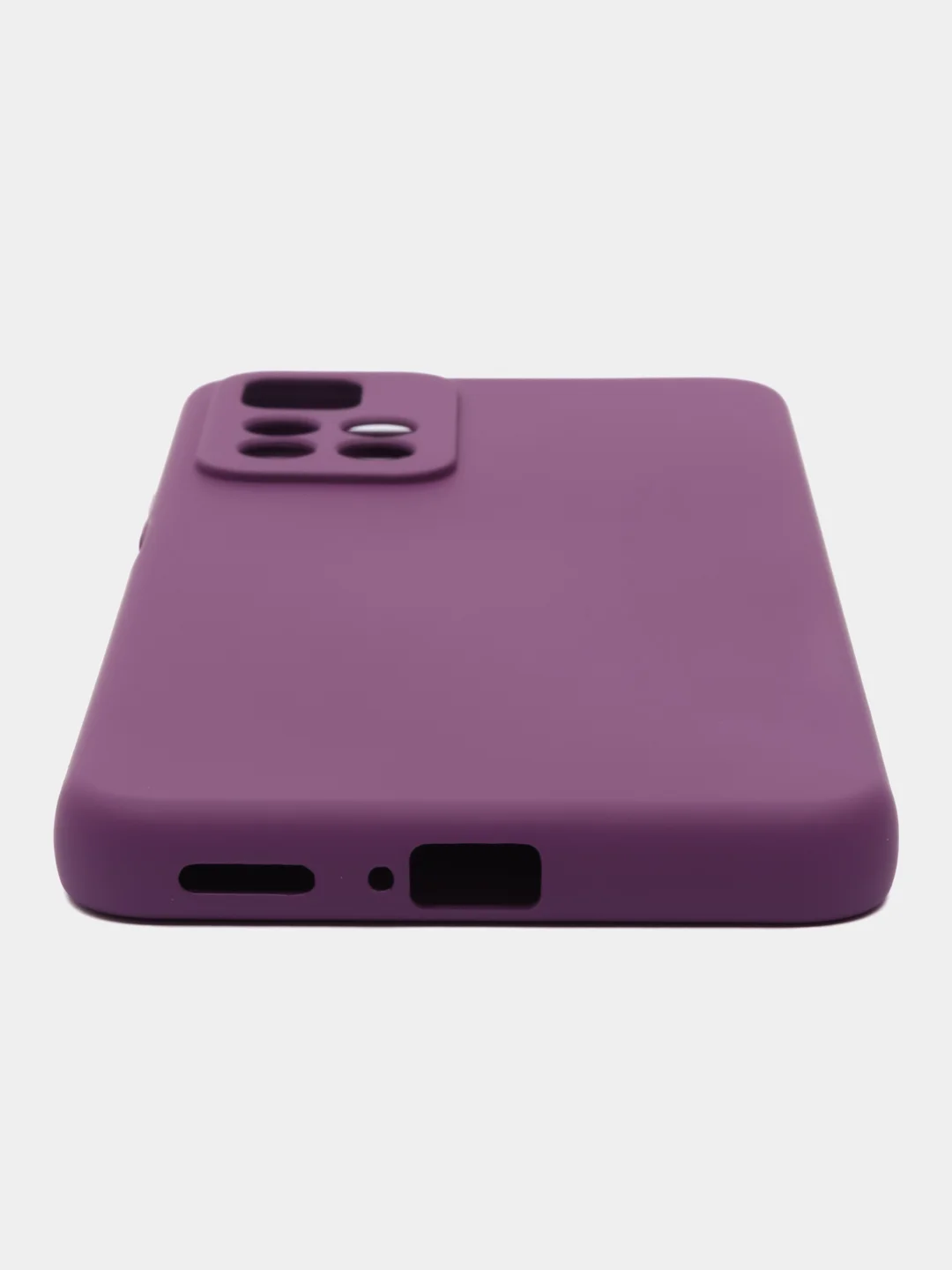 Пурпурный чехол силиконовый Xiaomi Note 11 pro plus  5G матовый с защитой камеры