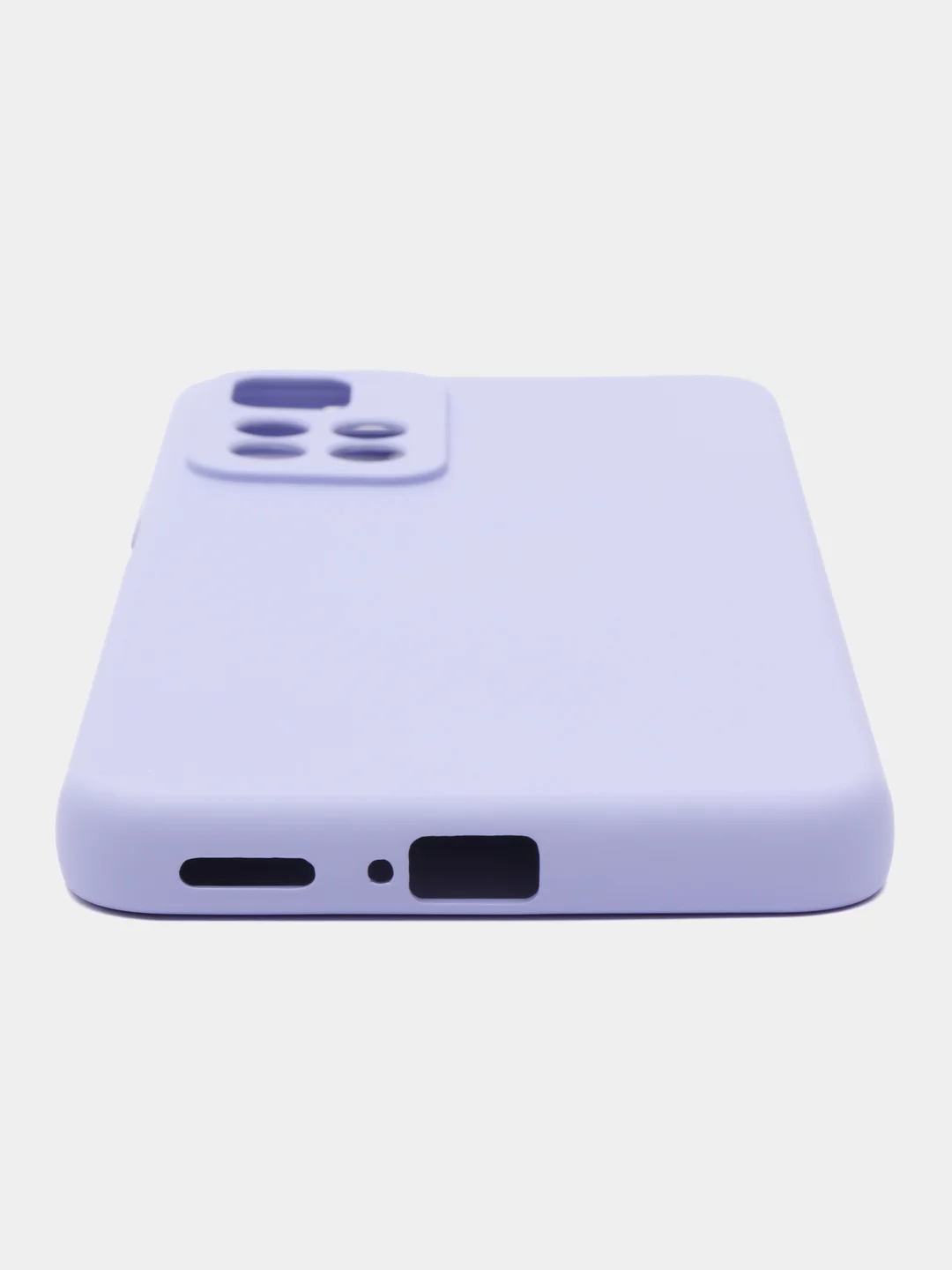 Сиреневый чехол силиконовый Xiaomi Note 11 pro plus  5G матовый с защитой камеры
