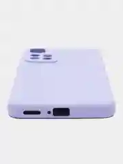 Сиреневый чехол силиконовый Xiaomi Note 11 pro plus  5G матовый с защитой камеры