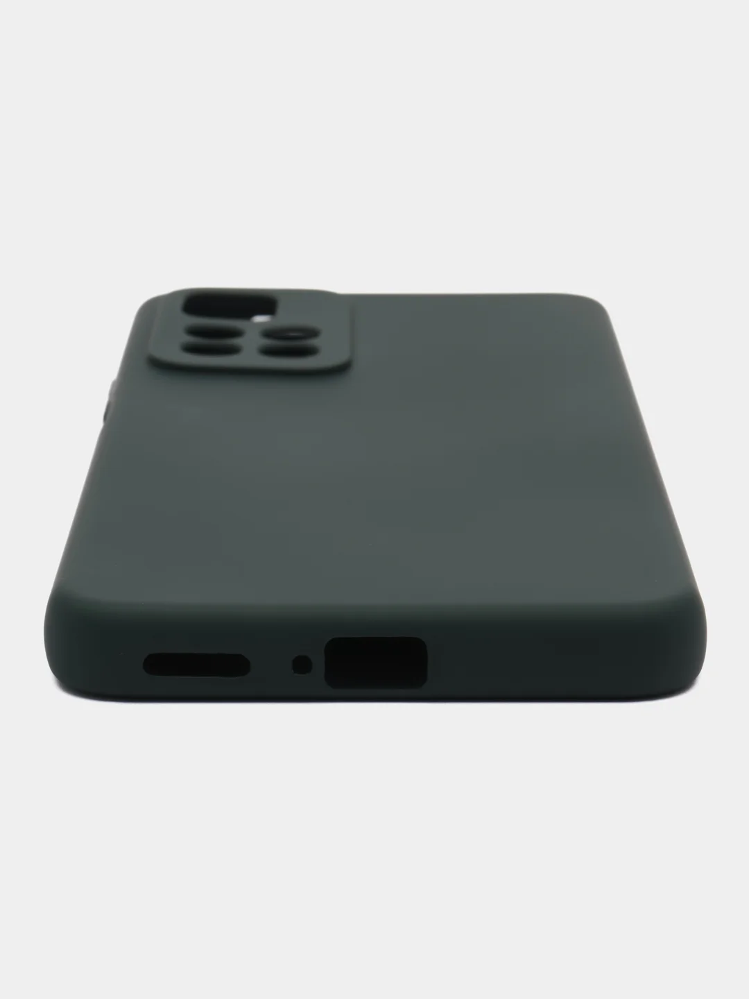 Тёмно-зелёный чехол силиконовый Xiaomi Note 11 pro plus  5G матовый с защитой камеры