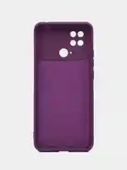Пурпурный чехол силиконовый Xiaomi POco 40/redmi 10C матовый с защитой камеры