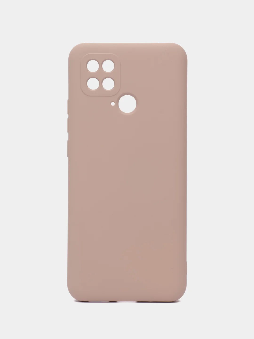 Бежевый чехол силиконовый Xiaomi POco 40/redmi 10C матовый с защитой камеры