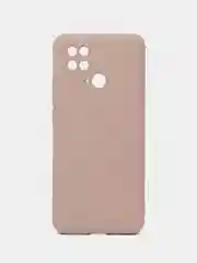 Бежевый чехол силиконовый Xiaomi POco 40/redmi 10C матовый с защитой камеры