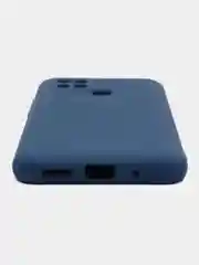 Темно-синий чехол силиконовый Xiaomi POco 40/redmi 10C матовый с защитой камеры