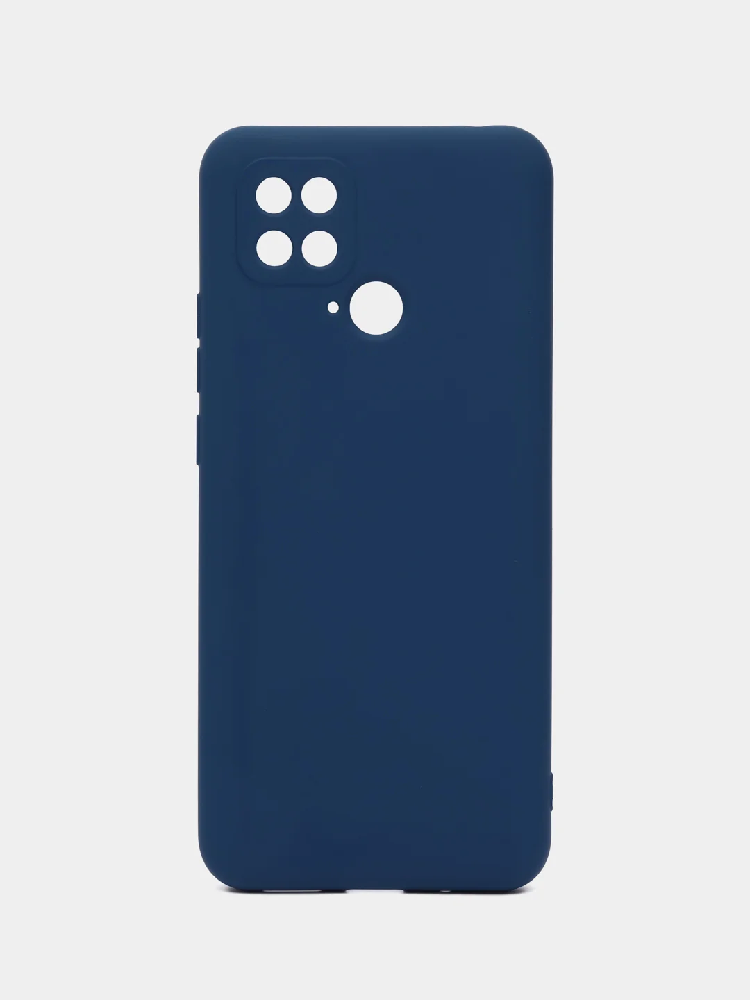 Темно-синий чехол силиконовый Xiaomi POco 40/redmi 10C матовый с защитой камеры