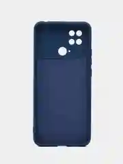 Темно-синий чехол силиконовый Xiaomi POco 40/redmi 10C матовый с защитой камеры
