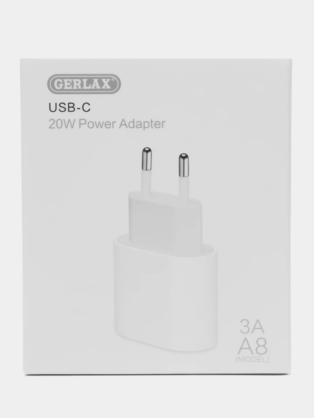 Белый блок питания для быстрой зарядки 20W USB Type-С, зарядное устройство для Андроид