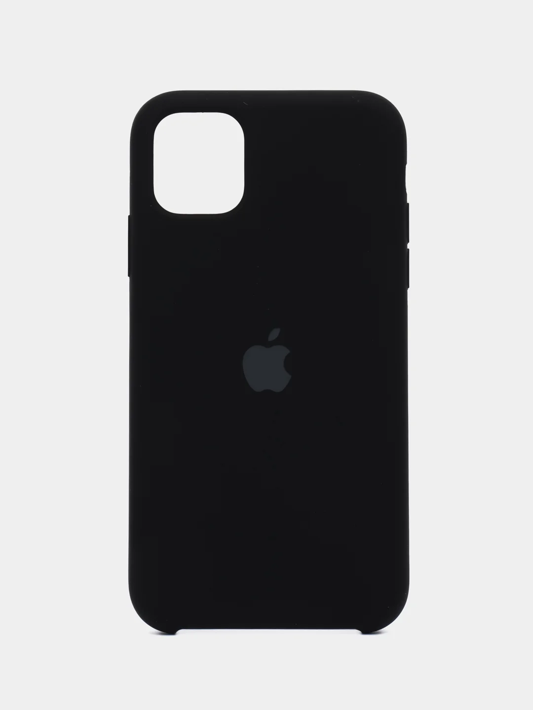 Черный чехол силиконовый Silicone Case iPhone 11, открытый низ