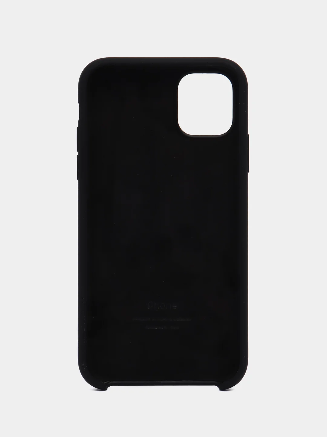 Черный чехол силиконовый Silicone Case iPhone 11, открытый низ
