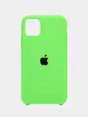 Лайм чехол силиконовый Silicone Case iPhone 11, открытый низ