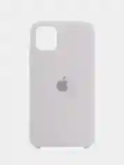 Белый чехол силиконовый Silicone Case iPhone 11, открытый низ