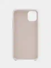 Белый чехол силиконовый Silicone Case iPhone 11, открытый низ