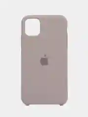 Бежевый меланж чехол силиконовый Silicone Case iPhone 11, открытый низ