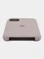 Бежевый меланж чехол силиконовый Silicone Case iPhone 11, открытый низ