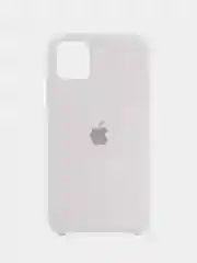 Белый чехол силиконовый Silicone Case iPhone 11, открытый низ