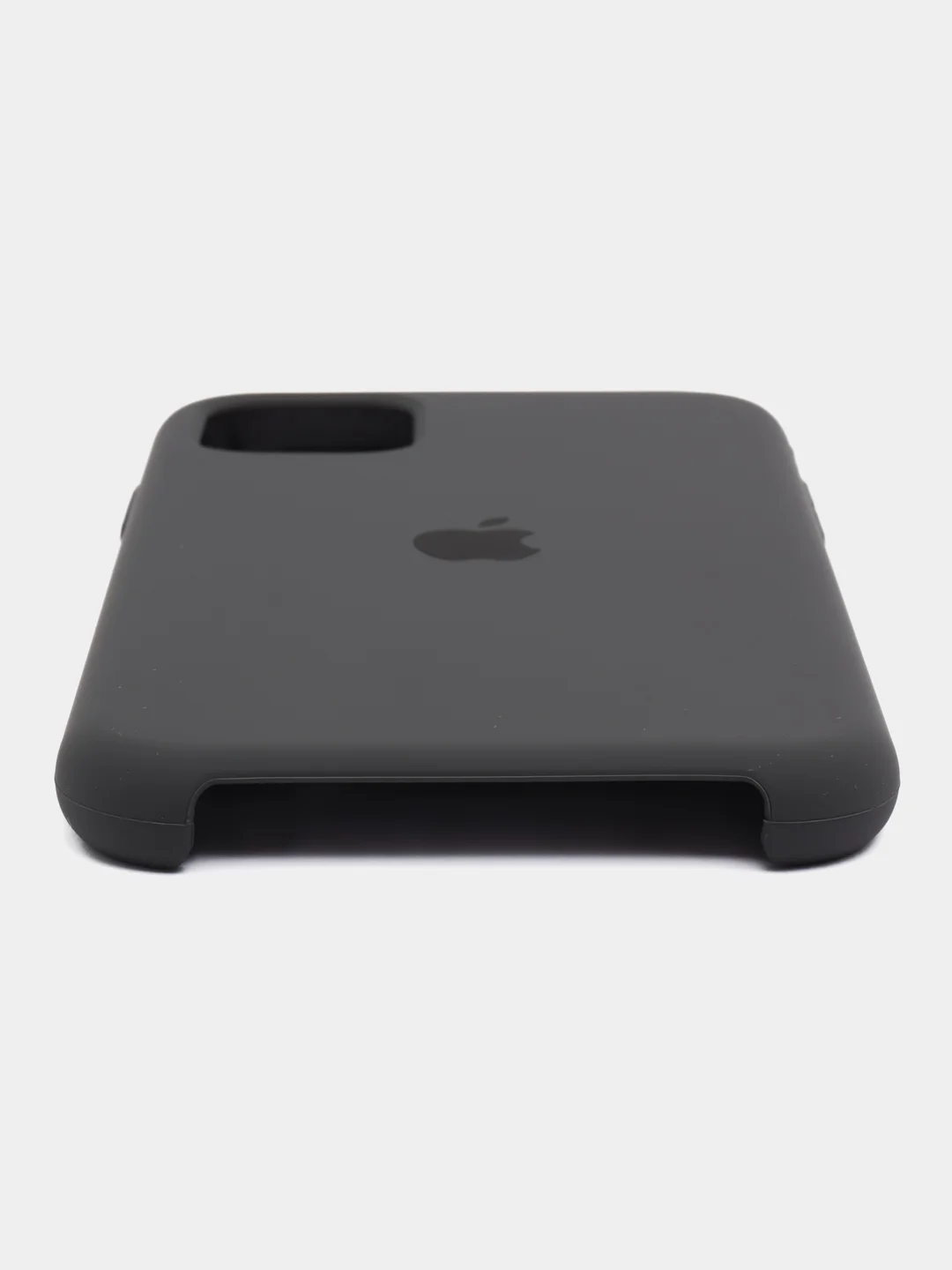 Тёмно-серый чехол силиконовый Silicone Case iPhone 11, открытый низ