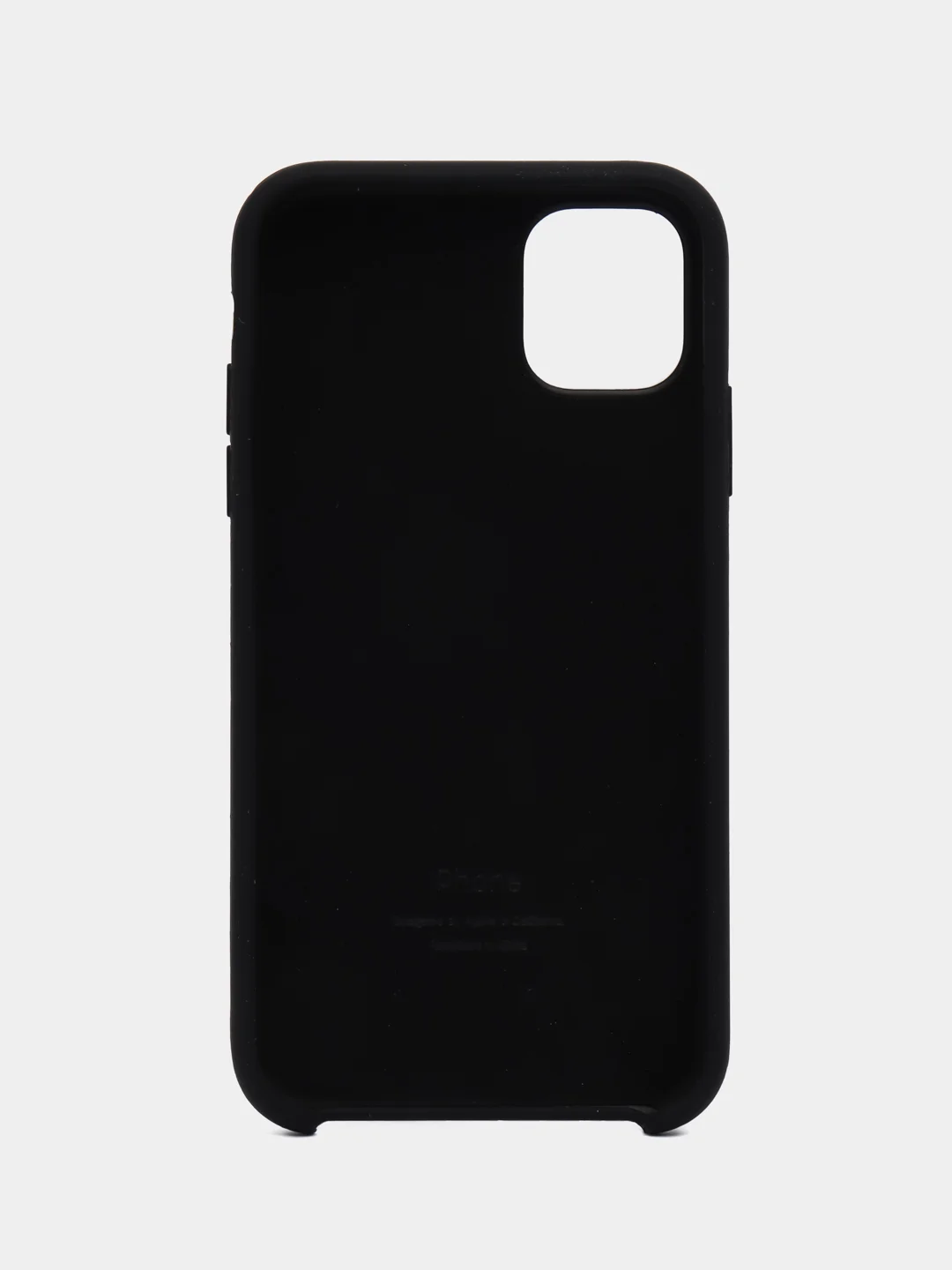 Черный чехол силиконовый Silicone Case iPhone 11, открытый низ