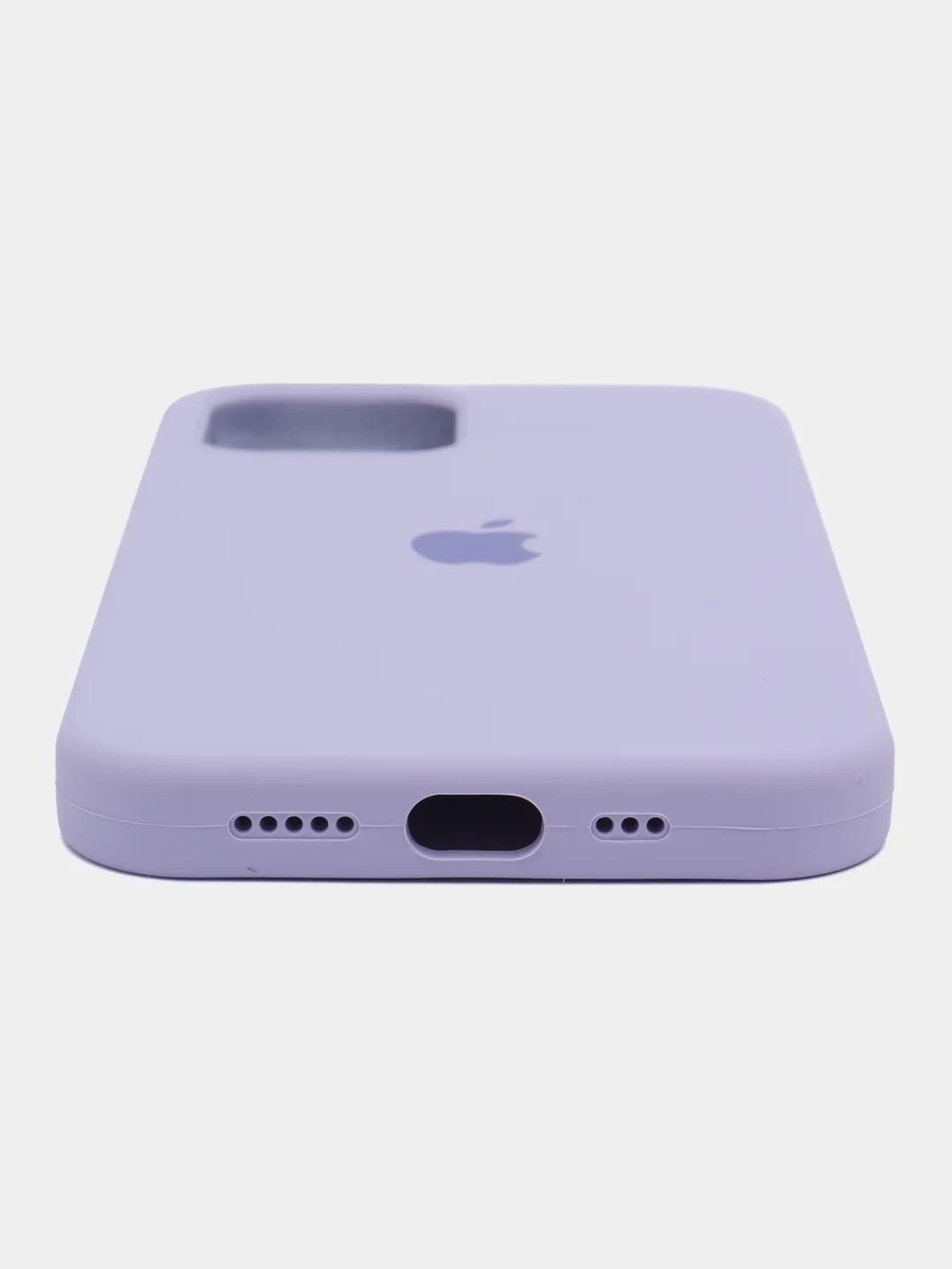 Лавандовый чехол силиконовый Silicone Case iPhone 12 / iPhone 12 Pro, закрытый низ