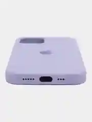 Лавандовый чехол силиконовый Silicone Case iPhone 12 / iPhone 12 Pro, закрытый низ