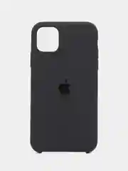 Тёмно-серый чехол силиконовый Silicone Case iPhone 11, открытый низ