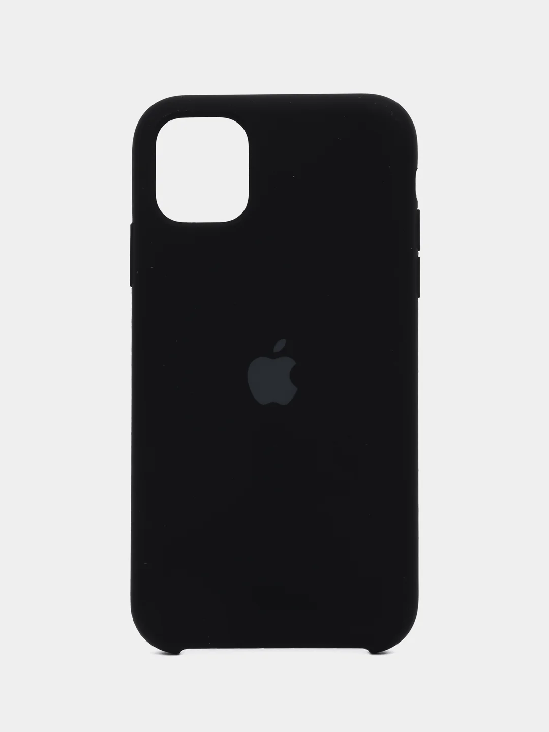 Черный чехол силиконовый Silicone Case iPhone 11, открытый низ