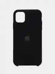 Черный чехол силиконовый Silicone Case iPhone 11, открытый низ