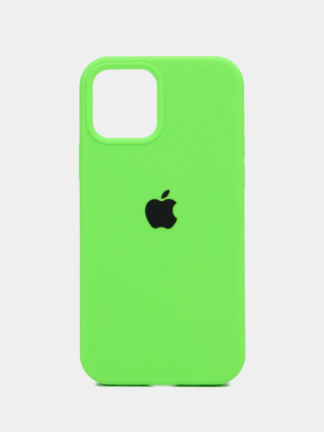 Лайм чехол силиконовый Silicone Case iPhone 12 / iPhone 12 Pro, закрытый низ