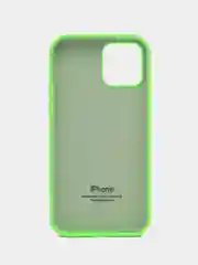 Лайм чехол силиконовый Silicone Case iPhone 12 / iPhone 12 Pro, закрытый низ