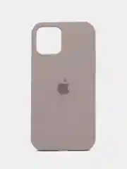 Бежевый меланж чехол силиконовый Silicone Case iPhone 12 / iPhone 12 Pro, закрытый низ