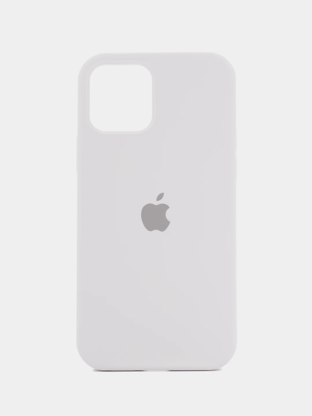 Белый чехол силиконовый Silicone Case iPhone 12 / iPhone 12 Pro, закрытый низ