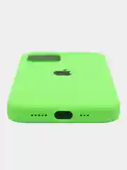 Лайм чехол силиконовый Silicone Case iPhone 12 / iPhone 12 Pro, закрытый низ