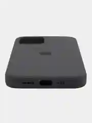 Тёмно-серый чехол силиконовый Silicone Case iPhone 12 / iPhone 12 Pro, закрытый низ