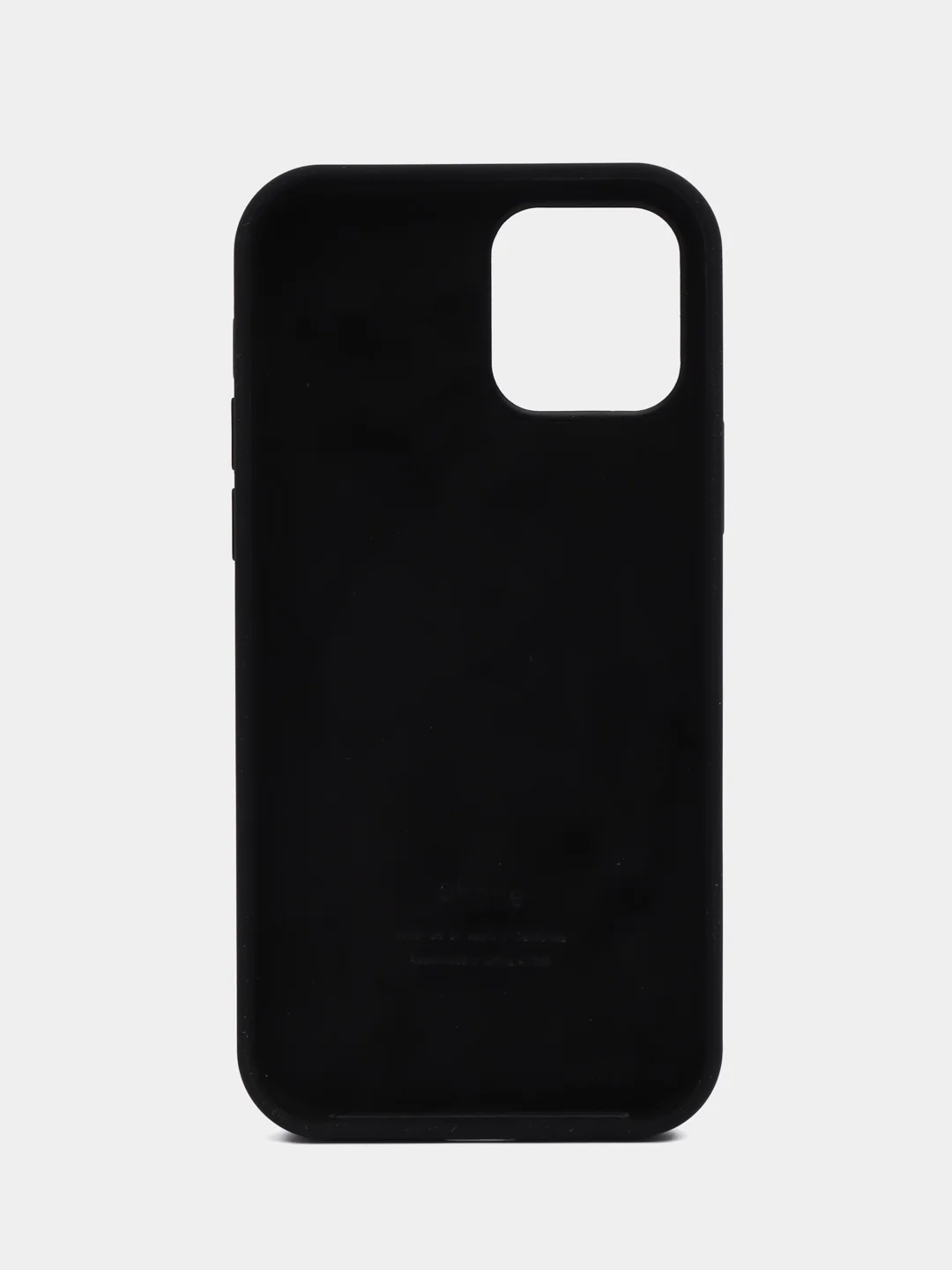 Черный чехол силиконовый Silicone Case iPhone 12 / iPhone 12 Pro, закрытый низ