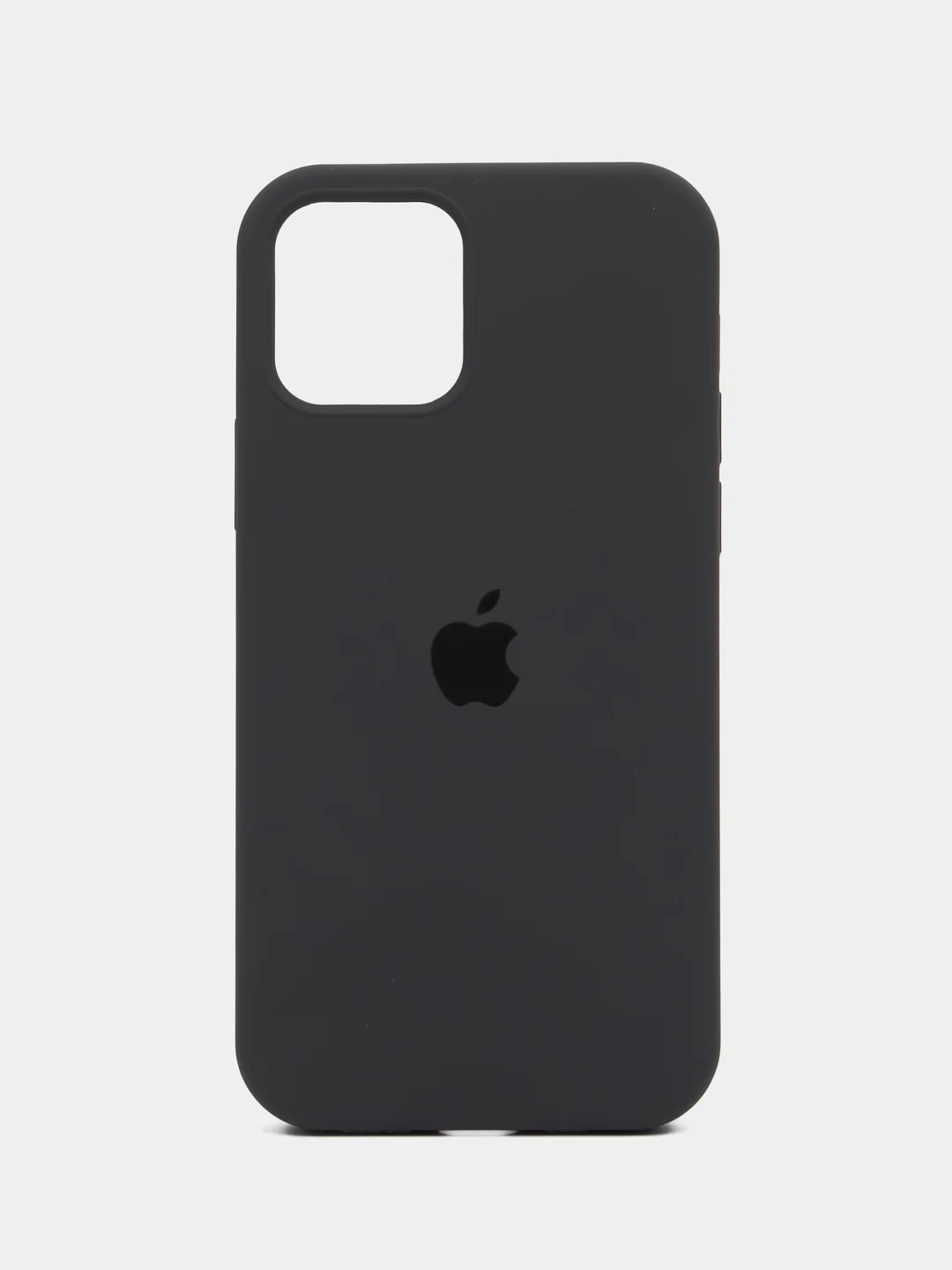 Тёмно-серый чехол силиконовый Silicone Case iPhone 12 / iPhone 12 Pro, закрытый низ