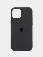 Тёмно-серый чехол силиконовый Silicone Case iPhone 12 / iPhone 12 Pro, закрытый низ