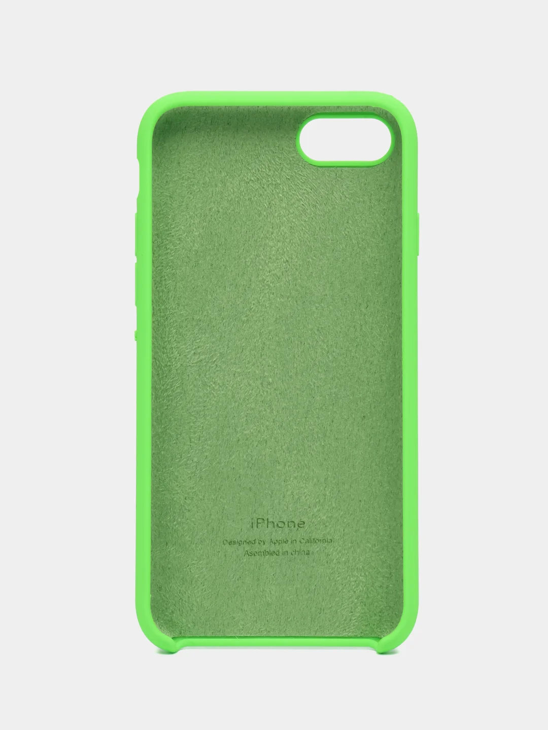 Лайм чехол силиконовый Silicone Case iPhone 7/ iPhone 8/ iPhone SE2020, открытый низ