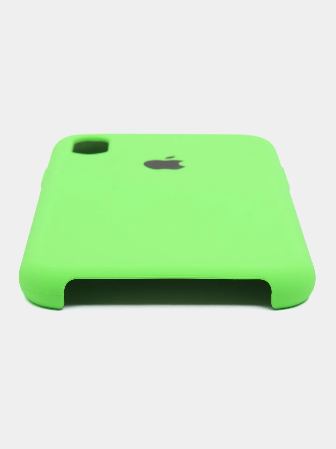 Лайм чехол силиконовый Silicone Case iPhone XR, открытый низ