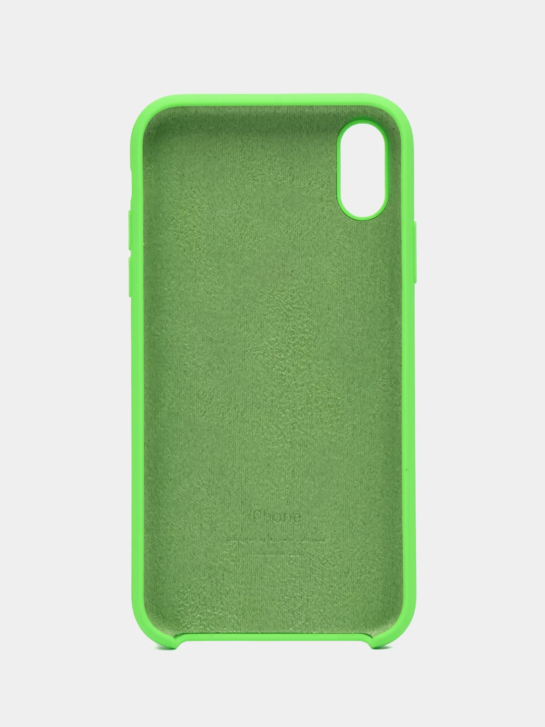 Лайм чехол силиконовый Silicone Case iPhone XR, открытый низ