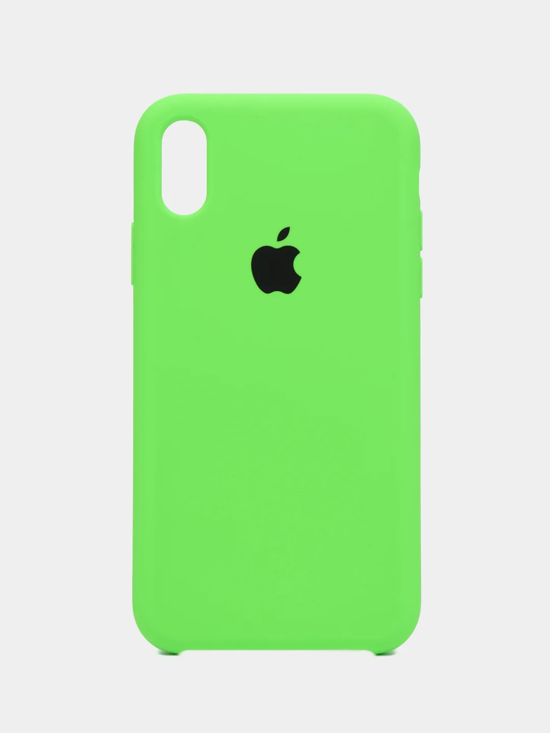 Лайм чехол силиконовый Silicone Case iPhone XR, открытый низ