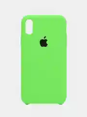 Лайм чехол силиконовый Silicone Case iPhone XR, открытый низ