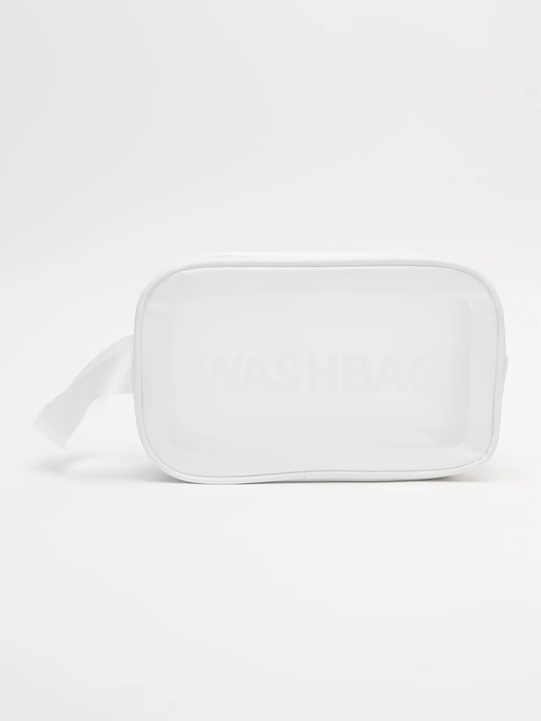 Белый косметичка дорожная Washbag, водонепроницаемая, размер 21 х 13 х 8 см
