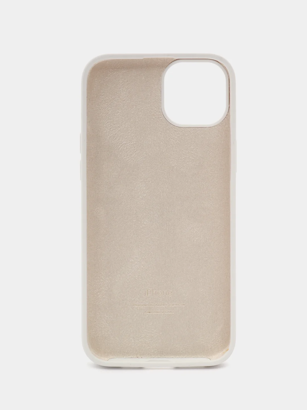 Белый чехол силиконовый Silicone Case iPhone 15 / 15 Plus / 15 Pro / 15 Pro Max, закрытый низ