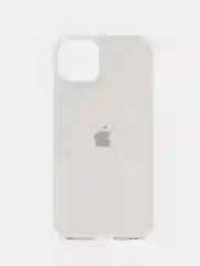 Белый чехол силиконовый Silicone Case iPhone 15 / 15 Plus / 15 Pro / 15 Pro Max, закрытый низ