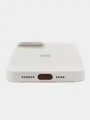 Белый чехол силиконовый Silicone Case iPhone 15 / 15 Plus / 15 Pro / 15 Pro Max, закрытый низ