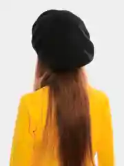Черный берет с резинкой, шерсть 100%, 5 цветов