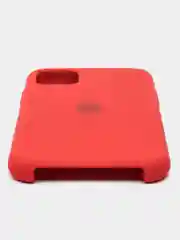 Красный чехол силиконовый Silicone Case iPhone 11, открытый низ