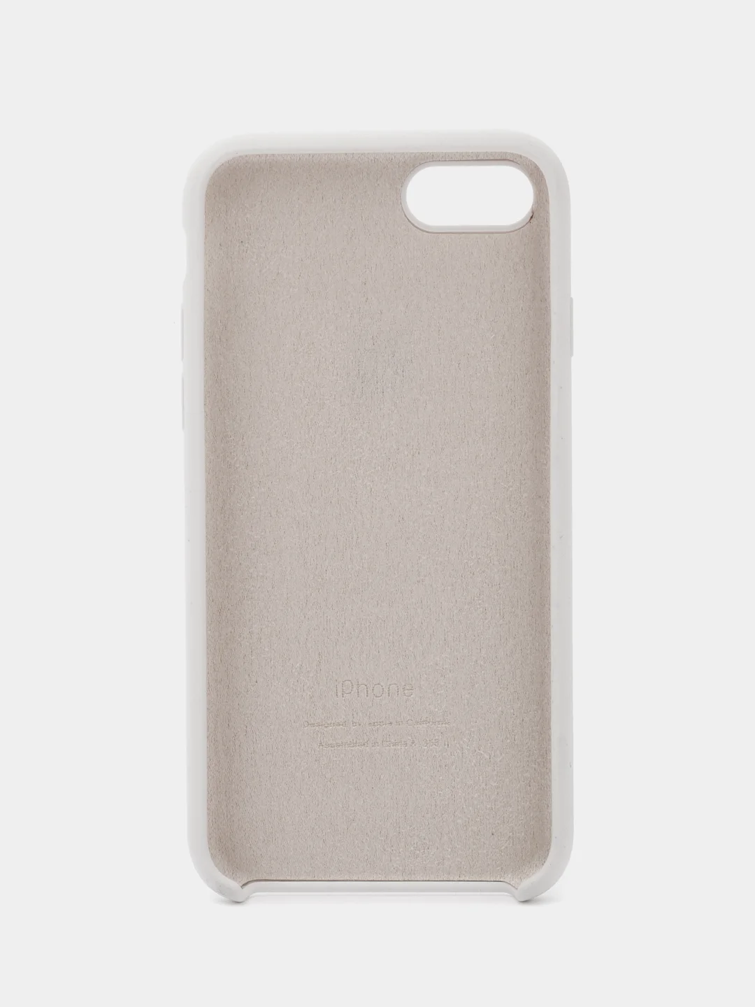 Белый чехол силиконовый Silicone Case iPhone 7/ iPhone 8/ iPhone SE2020, открытый низ