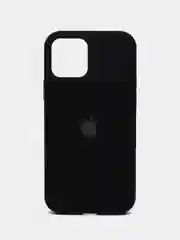 Черный чехол силиконовый Silicone Case iPhone 12 / iPhone 12 Pro, закрытый низ