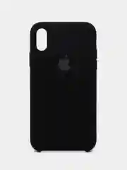 Черный чехол силиконовый Silicone Case iPhone XR, открытый низ